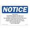 Signmission OSHA Notice, 5" Height, Roof Deck No Person Under The Age Of 18 Sign, 7" X 5", Landscape OS-NS-D-57-L-18123 - alternate 1